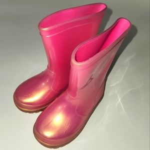 K KomForme Pink Rain Boots Size 8 Toddler